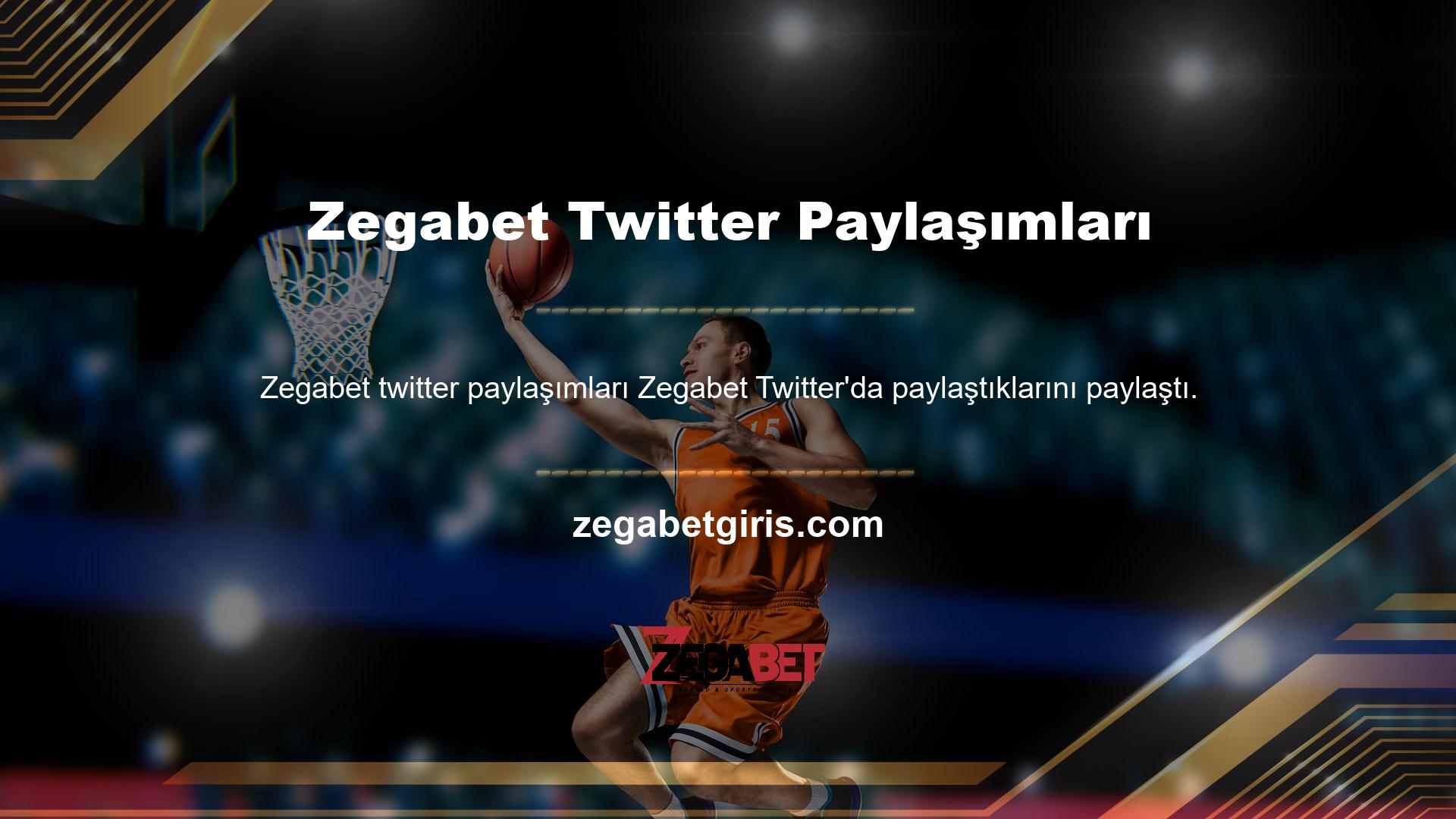 Zegabet sitesi Twitter hesabını aktif olarak kullanıyor